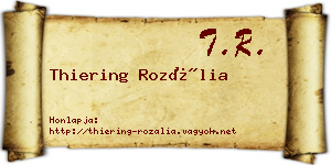 Thiering Rozália névjegykártya