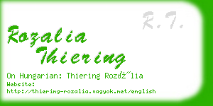 rozalia thiering business card